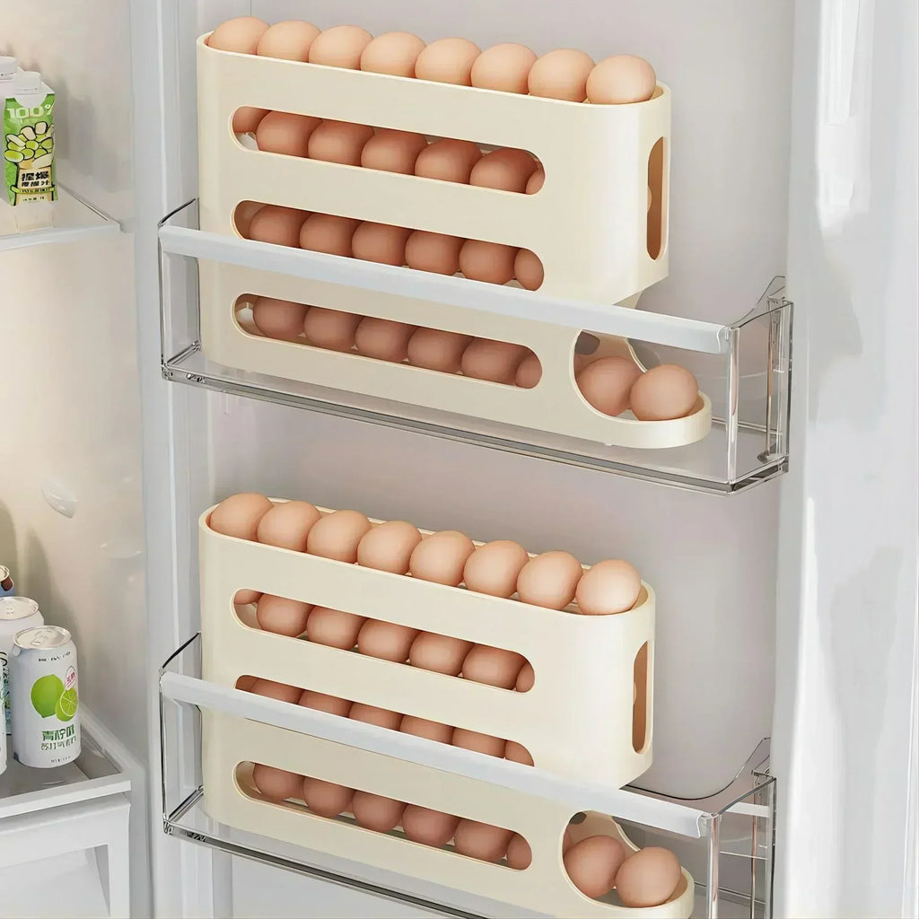 2–4 Layer Slide Egg Storage Box – Space-Saving Ladder-Style Egg Organizer