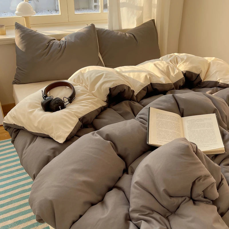 4-Piece 100% Cotton Bedding Set – Soft, Breathable & Premium Quality