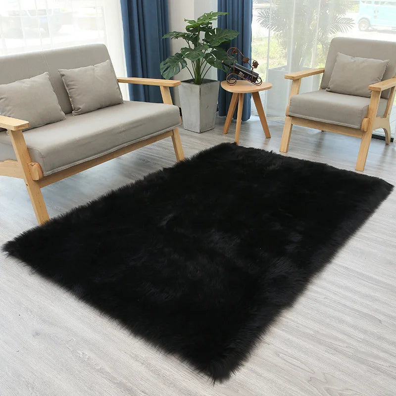 Luxu Fluffy Artificial Wool Rug