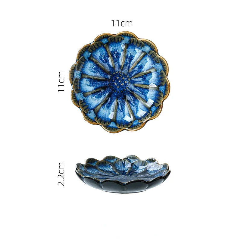 Japanese Ceramic Retro Plate – Mini Dipping Dish