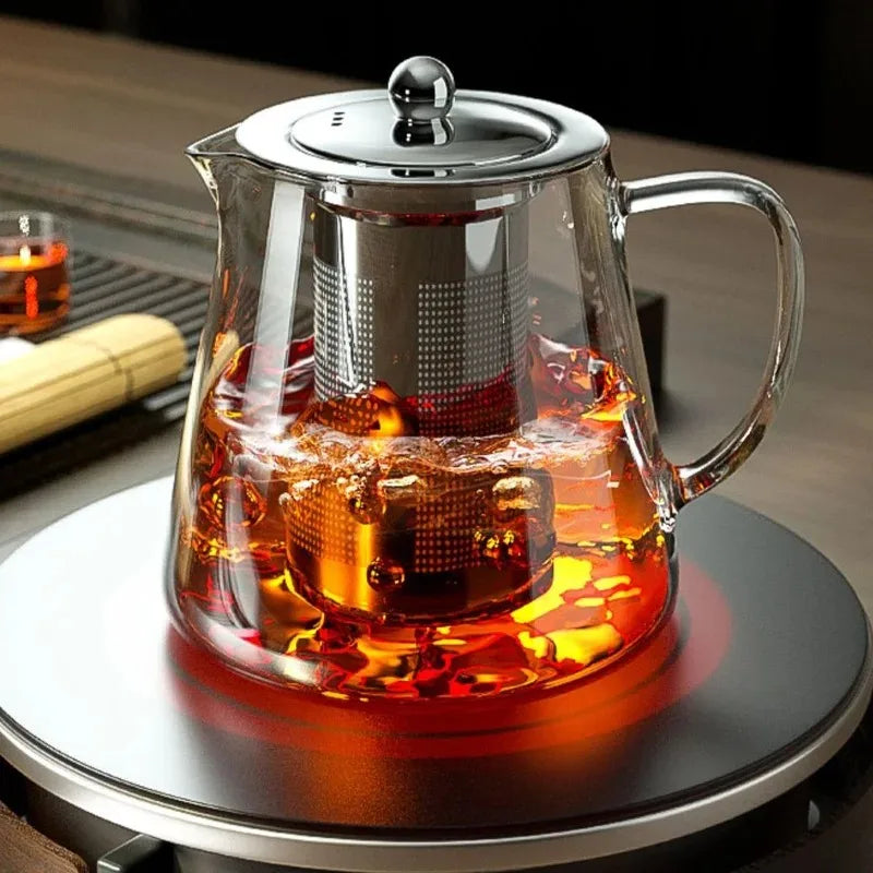 Borosilicate Glass Teapot with Stainless Steel Infuser