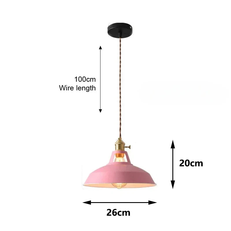 Retro Industrial Pendant Lights – Colourful Hanging Lamps