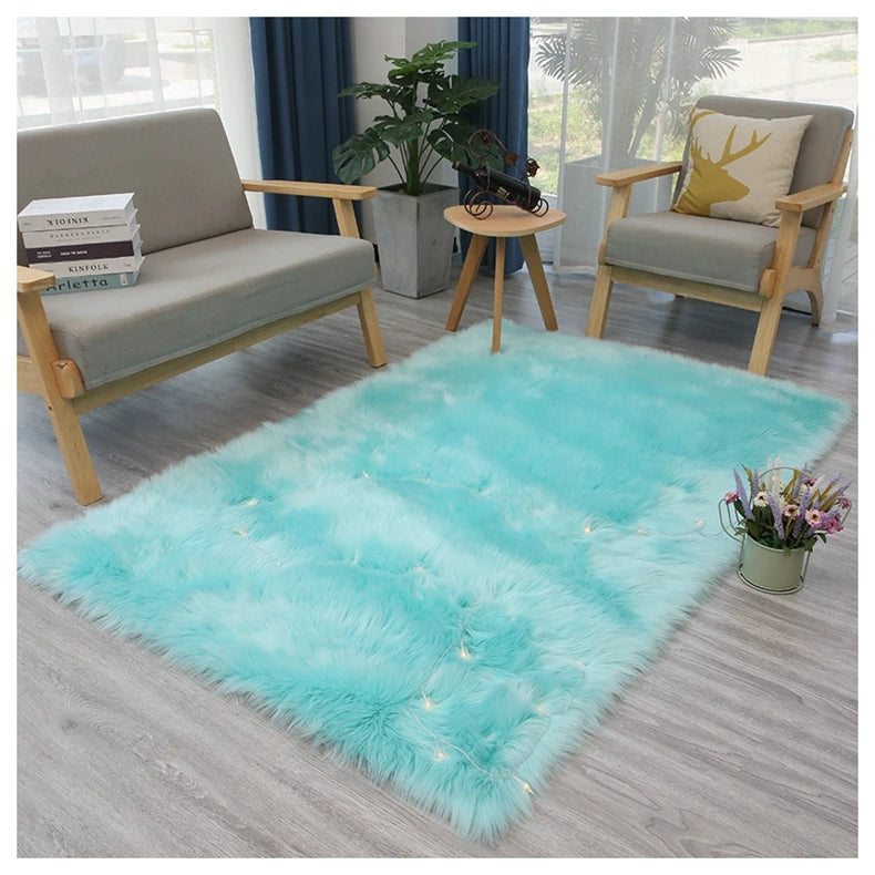 Luxu Fluffy Artificial Wool Rug