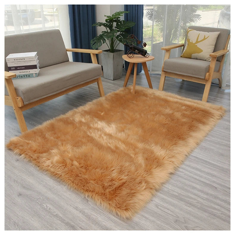 Luxu Fluffy Artificial Wool Rug