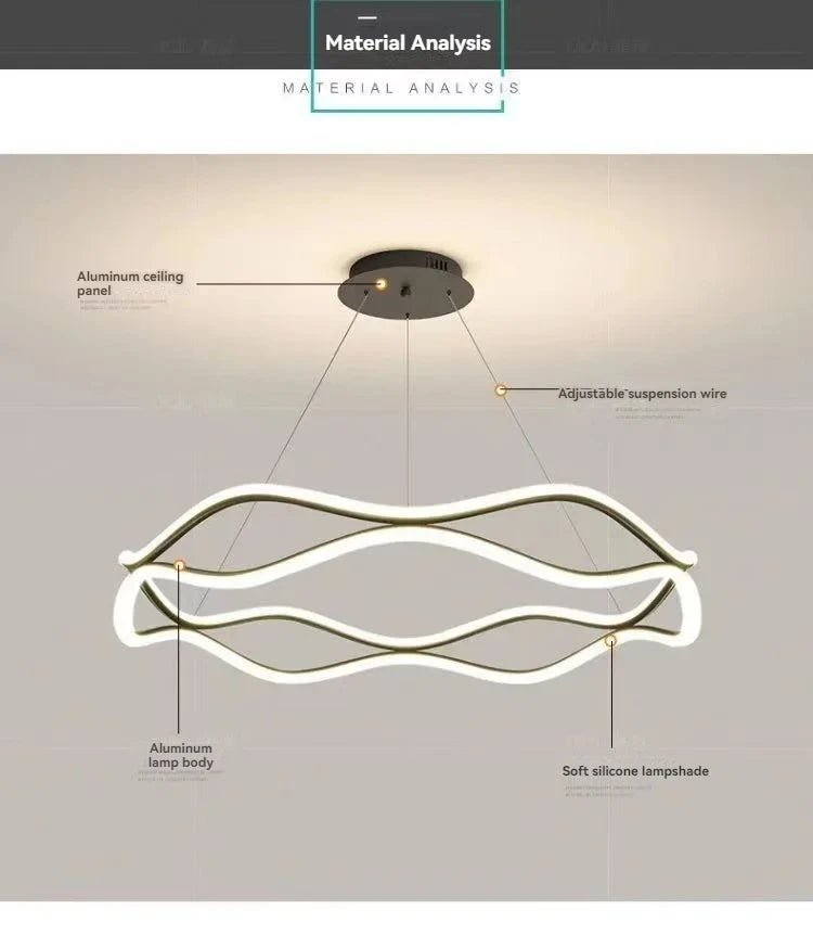 Modern Minimalist LED Chandelier – Nordic Luxury Ceiling Light