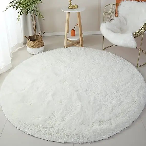 Fluffy Round Area Rug