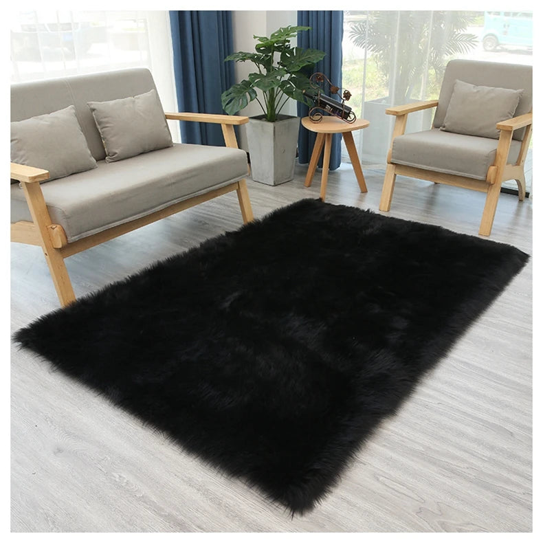Luxu Fluffy Artificial Wool Rug