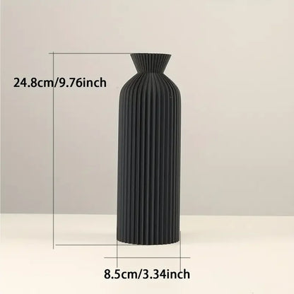 Sleek Black Plastic Vase – Boho Chic Décor