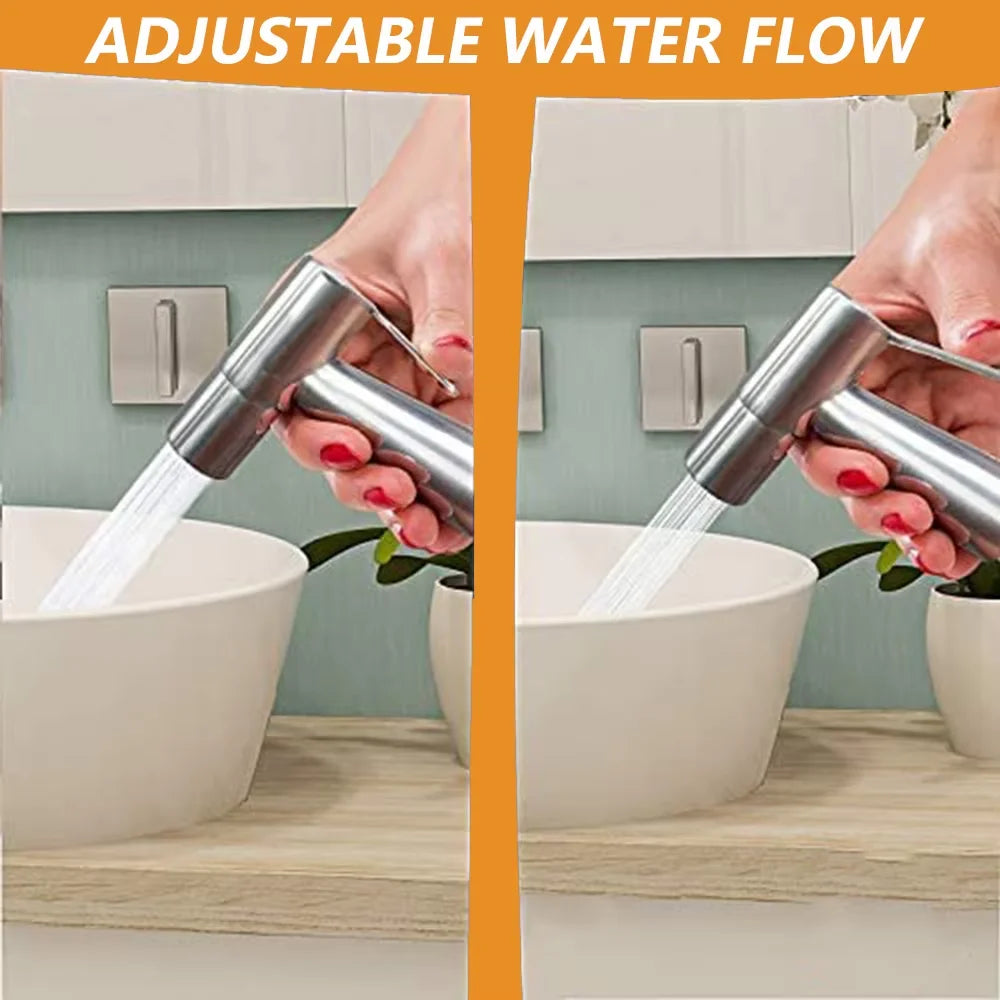 Stainless Steel Handheld Bidet Spray – Wall Mounted Toilet Sprayer