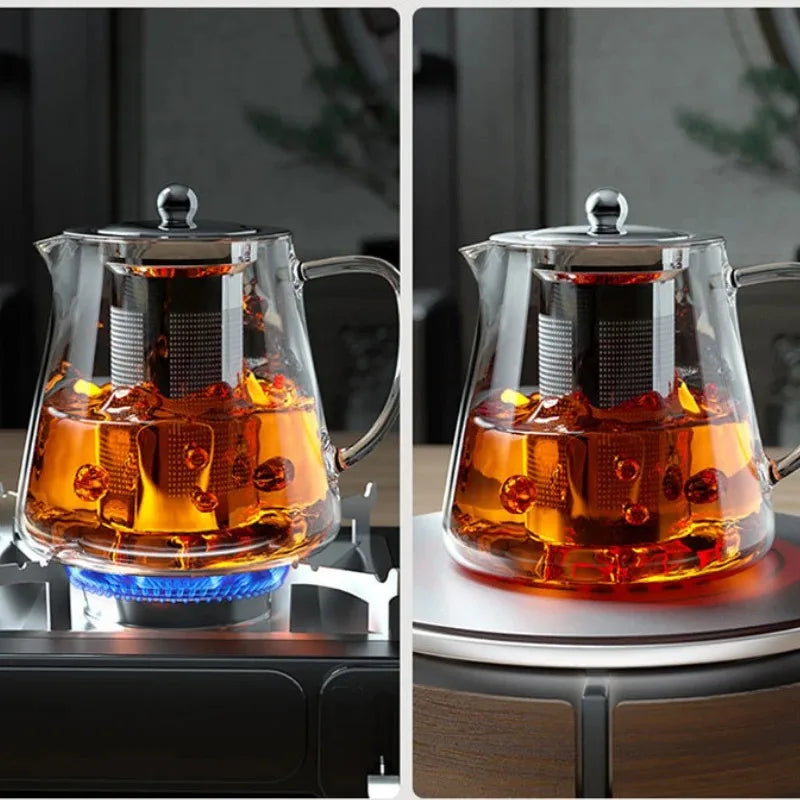 Borosilicate Glass Teapot with Stainless Steel Infuser