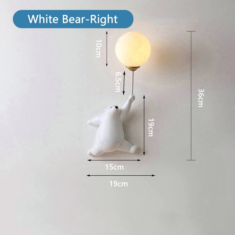 LED Teddy Bear Wall Lamp