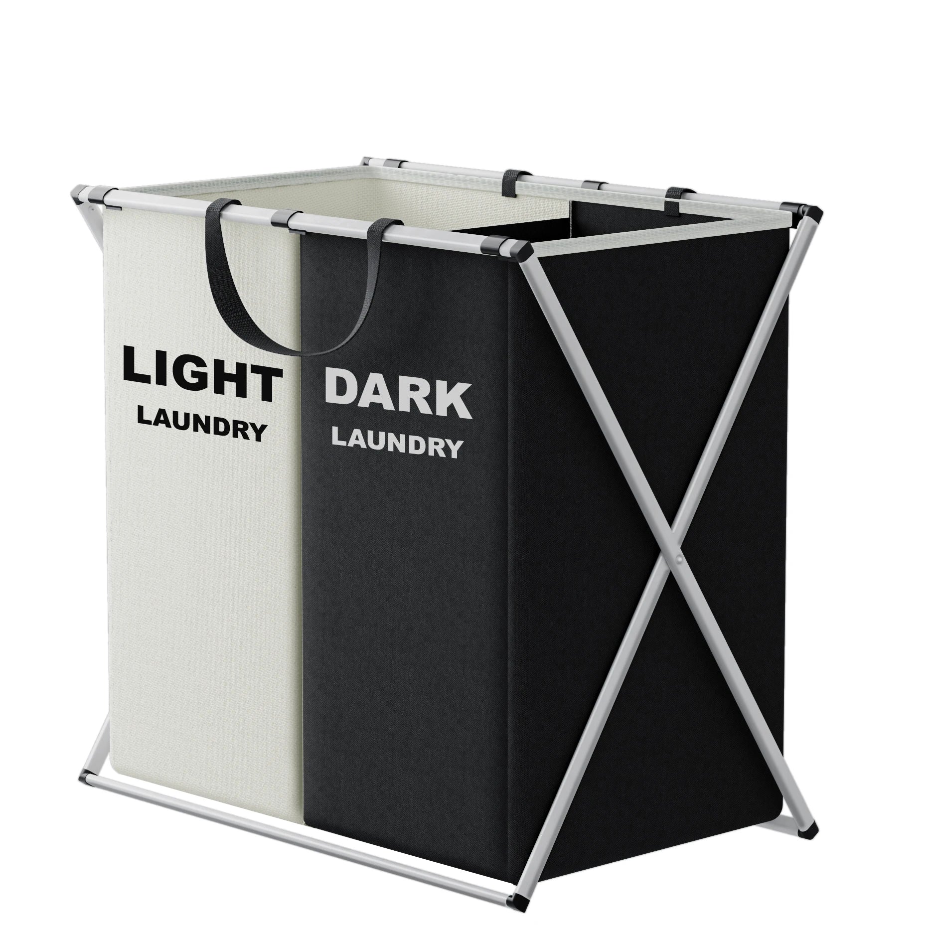 Large 3-Section Foldable Laundry Hamper