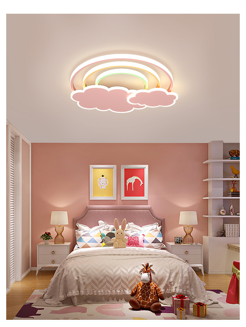 Cartoon Rainbow Clouds Ceiling Lamp