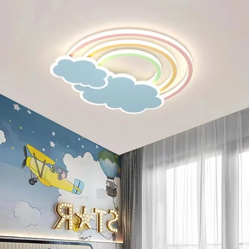 Cartoon Rainbow Clouds Ceiling Lamp